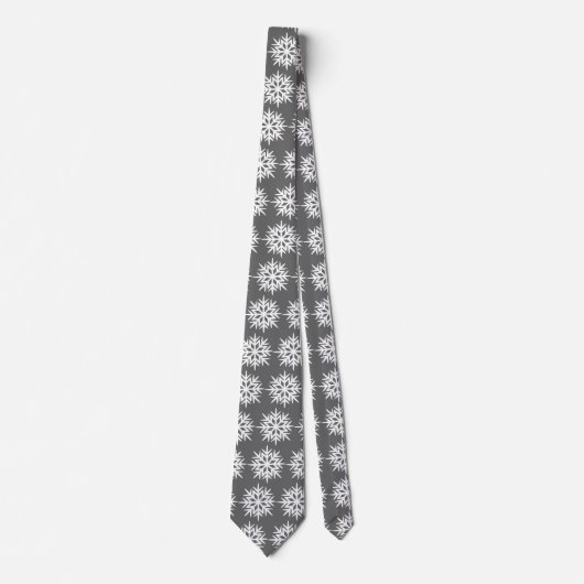 Ad Man Snowflake Foulard Charcoal Grey two-side Stropdas (Voorkant)