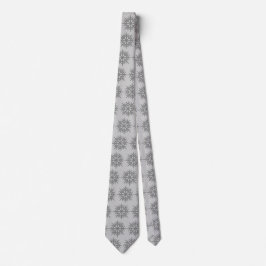Ad Man Snowflake Foulard Steel Grey Tweside Stropdas