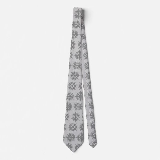 Ad Man Snowflake Foulard Steel Grey Tweside Stropdas (Voorkant)