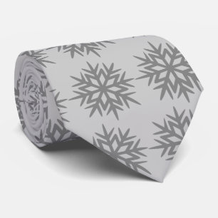 Ad Man Snowflake Foulard Steel Grey Tweside Stropdas