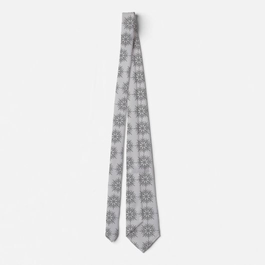 Ad Man Snowflake Foulard Steel Grey Tweside Stropdas (Achterkant)