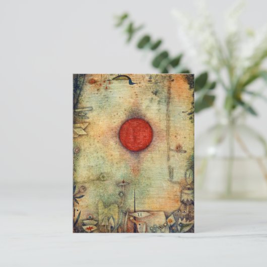 Ad marginem - Paul Klee - abstract kunstschilderij Briefkaart (Staand voorkant)