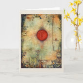 Ad marginem - Paul Klee - abstract kunstschilderij Kaart (Gele Bloem)
