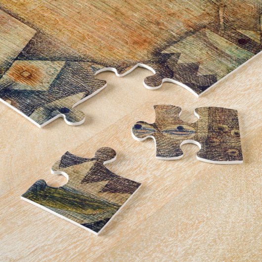 Ad marginem - Paul Klee - abstract kunstschilderij Legpuzzel (Zijkant)