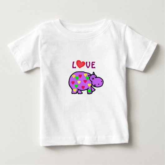 AD- Paarse Hippo Love Shirt (Voorkant)