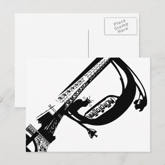 AD Paris Noir Briefkaart (Voorkant / Achterkant)