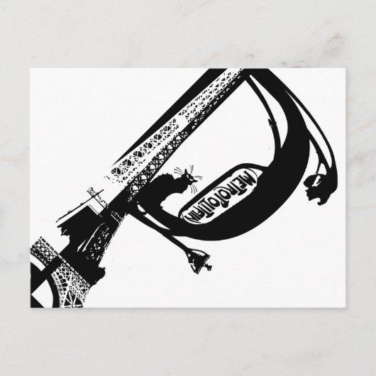 AD Paris Noir Briefkaart (Voorkant)