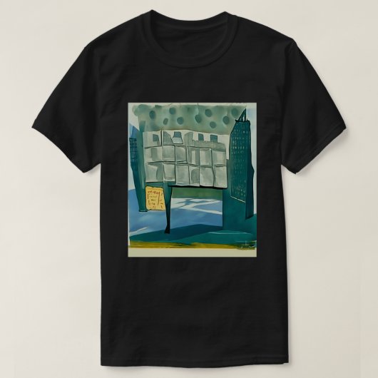 Ad Reinhardt AI Green Sign City Day Abstract Art G T-shirt (Design voorkant)