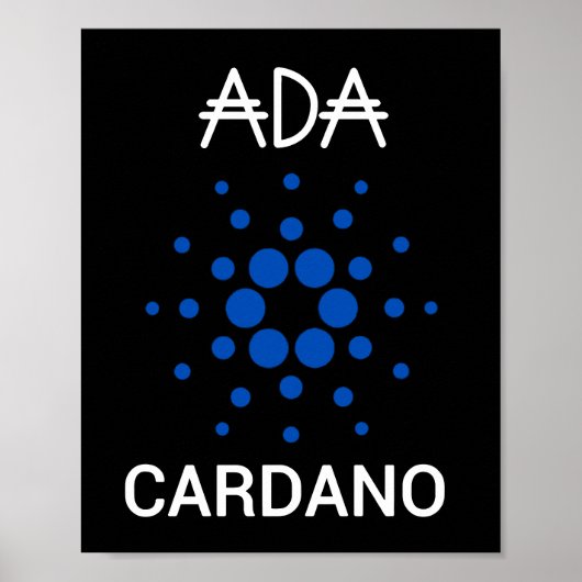 ADA Cardano Crypto Coin Poster (Voorkant)