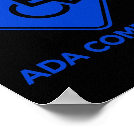 ADA-compatibele toegankelijkheid Uitgeschakeld nal Poster (Hoek)