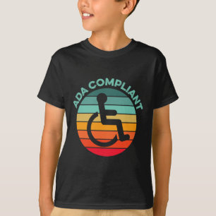 ADA-compatibele toegankelijkheidsnaleving uitgesch T-shirt