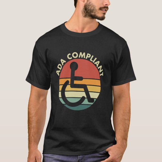 ADA-conforme toegankelijkheid Naleving Uitgeschake T-shirt (Voorkant)