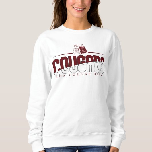 Ada Cougar Band Vrouw Classic Sweatshirt Wit (Voorkant)
