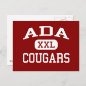Ada - Cougars - Junior High School - Ada Oklahoma Briefkaart (Voorkant / Achterkant)