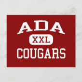 Ada - Cougars - Junior High School - Ada Oklahoma Briefkaart (Voorkant)