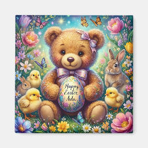 ADA ~ Easter Teddy ~  Magnet