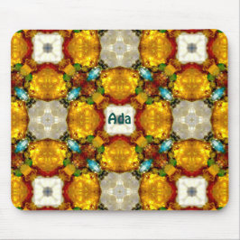 ADA ~ Golden Pareltjes Pattern ~ Gepersonaliseerd  Muismat