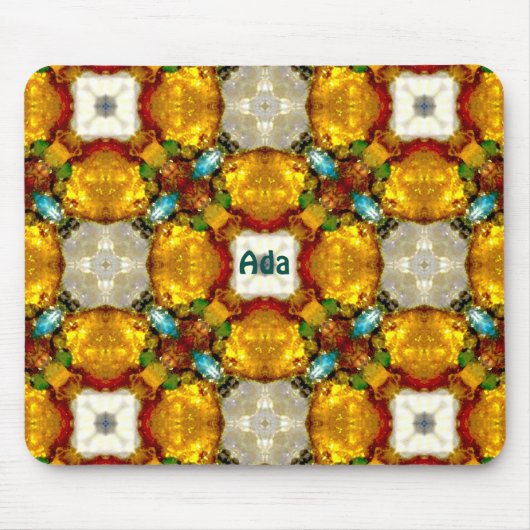ADA ~ Golden Pareltjes Pattern ~ Gepersonaliseerd  Muismat (Voorkant)