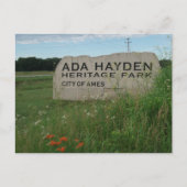 Ada Hayden Heritage Park Entree Sign, Ames, IA Briefkaart (Voorkant)