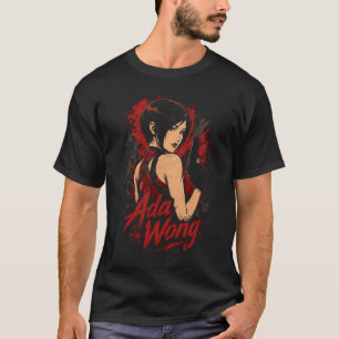 Ada Horror Wong Art 05 Basic Donkere T-Shirt