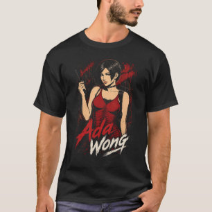 Ada Horror Wong Art 06 Basic Donkere T-Shirt