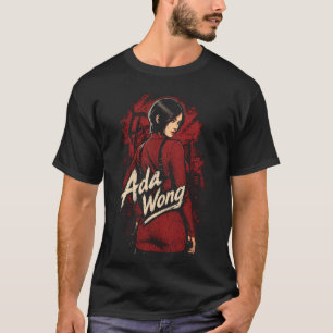 Ada Horror Wong Art 15 Basic Donkere T-Shirt