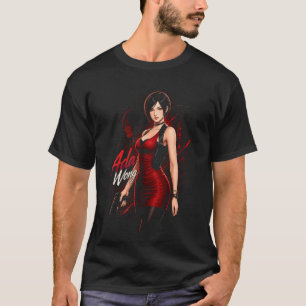 Ada Horror Wong Art 41 Basic Donkere T-Shirt