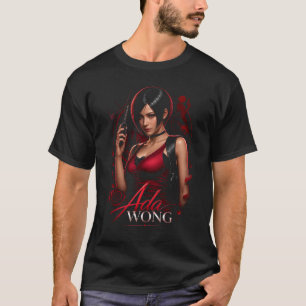 Ada Horror Wong Art 45 Basic Donkere T-Shirt