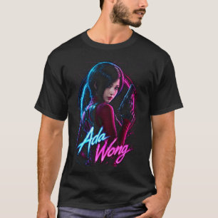 Ada Horror Wong Art 71 Basic Donkere T-Shirt