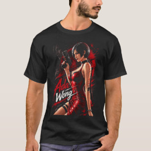 Ada Horror Wong Art 76 Basic Donkere T-Shirt