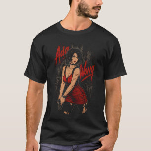 Ada Horror Wong Kunst Basic Donkere T-Shirt