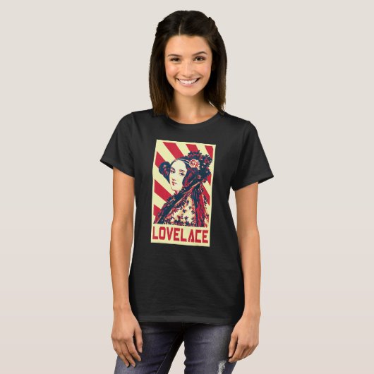 Ada Lovelace British Flag Propaganda T-shirt (Voorkant volledig)