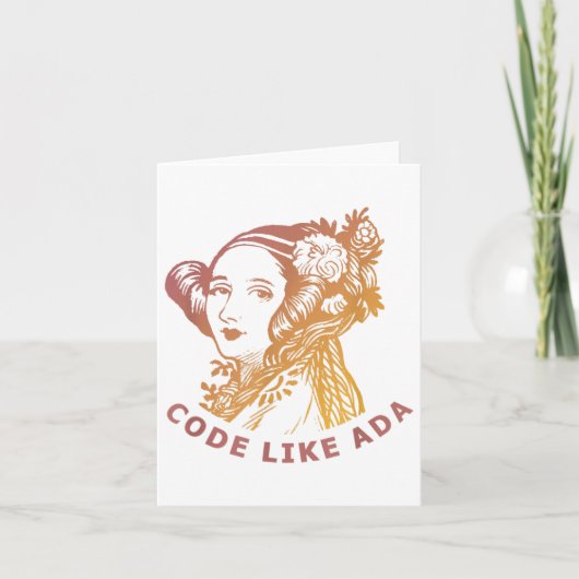 Ada Lovelace Dawn Gradient Code Like Ada Kaart (Voorkant)