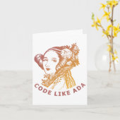 Ada Lovelace Dawn Gradient Code Like Ada Kaart (Gele Bloem)