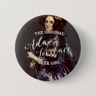 Ada Lovelace - Het originele geek meisje Ronde Button 5,7 Cm