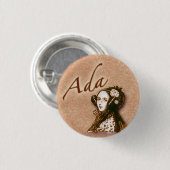 Ada Lovelace Pin Ronde Button 3,2 Cm (Voorkant /achterkant)