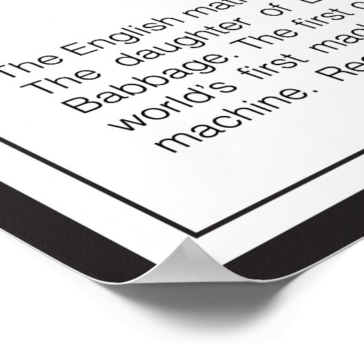 Ada Lovelace Poster (Hoek)