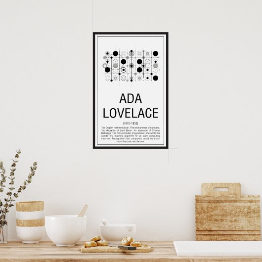 Ada Lovelace Poster (Keuken)