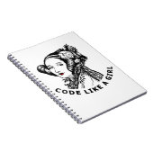 Ada Lovelace T-Shirt code als een meisje Notitieboek (Rechterzijde)
