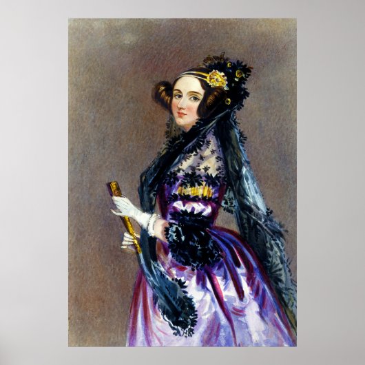 Ada Lovelace van Alfred Edward Chalon Poster (Voorkant)