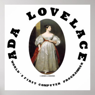 Ada Lovelace World's First Computer Programmer Poster