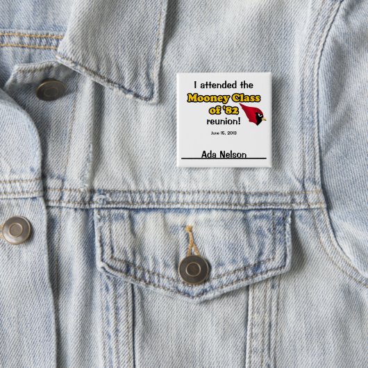 Ada Nelson Vierkante Button 5,1 Cm (In situ)