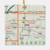 Ada Ohio Map Keramisch Ornament (Voorkant)