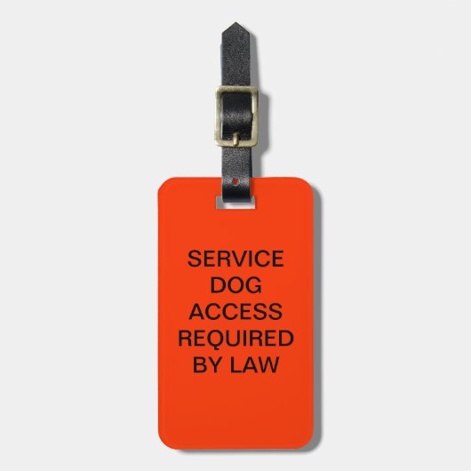 ADA-service Dog Law Label met DOJ-telefoonnummer Bagagelabel (Voorkant verticaal)