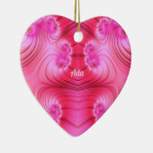 ADA ~ VALENTIJN HEART ~ Roze fractal ~ Keramisch Ornament (Rechts)