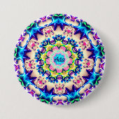 ADA ~ Verjaardagster Patroon gepersonaliseerd ~ Bu Ronde Button 7,6 Cm (Voorkant)