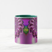 ADA ~ Zany 3D Fractal ~ Paars roze groen Mok (Midden)
