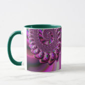 ADA ~ Zany 3D Fractal ~ Paars roze groen Mok (Links)