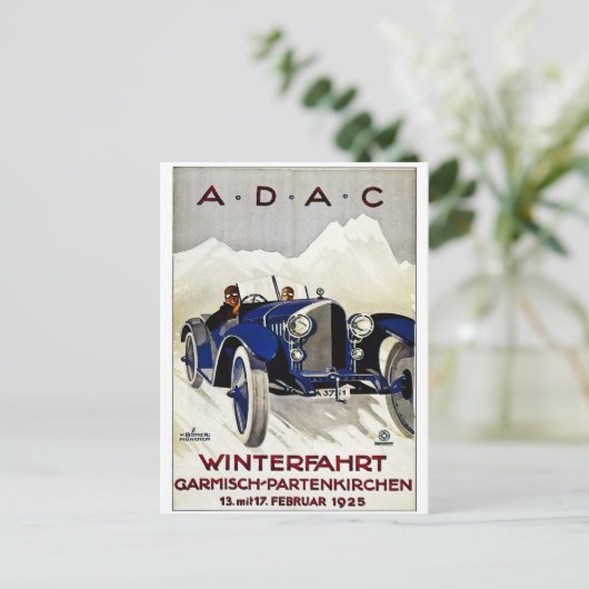 ADAC  Automobile Advertisement 1925 Briefkaart (Staand voorkant)