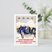 ADAC German Auto Race ~  Automobile Ad Briefkaart (Staand voorkant)
